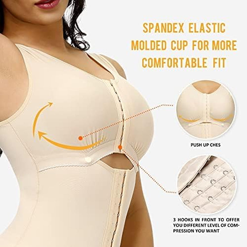 Fajas Colombianas Levanta Cola Shapewear for Women Tummy Control Body Shaper plus Size Shapewear Bodysuit Postpartum Girdle for Women Waist Trainer Bodysuit Full Girdles for Women…